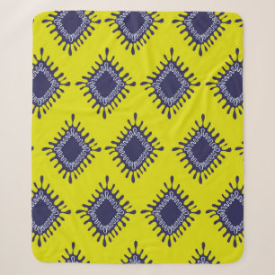 Cobertor Sherpa padrão uniforme tribal do ikat na moda moderno