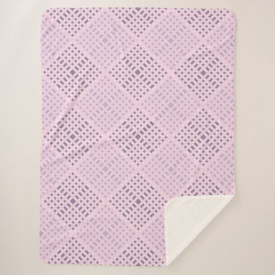 Cobertor Sherpa Padrão verificado.08W rosa BG