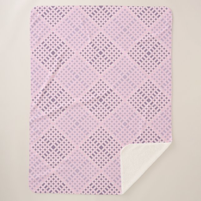 Cobertor Sherpa Padrão verificado.08W rosa BG (Frente)