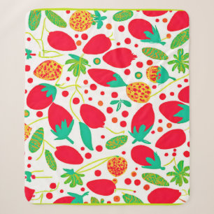 Cobertor Sherpa Padrão vívido de paleta frutífero