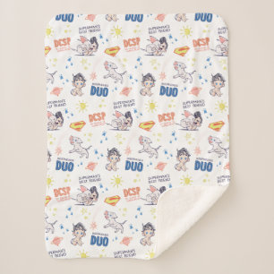 Cobertor Sherpa Padrões Baby Krypto e Superman