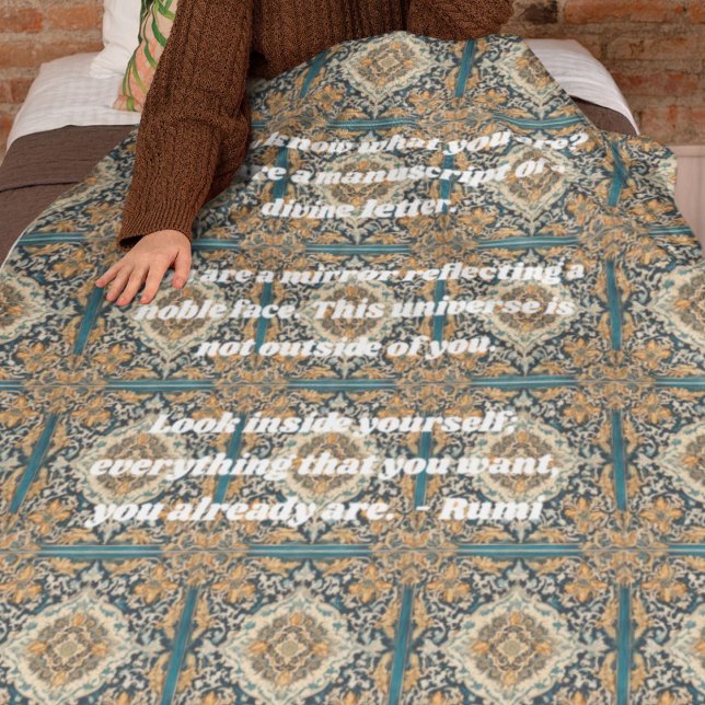 Cobertor Sherpa Padrões de Azulejo Elegante personalizados e prese (Custom Elegant Tile Pattern Persian Gifts for Her)