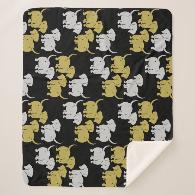 Cobertor Sherpa Padrões de Cachorro Alemães (Frente)