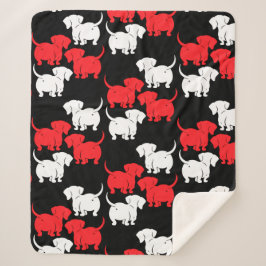 Cobertor Sherpa Padrões de Cachorro Alemães