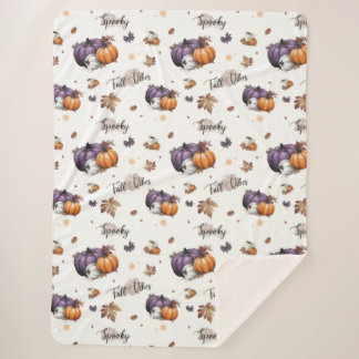 Cobertor Sherpa Padrões de queda de vibes sem costura