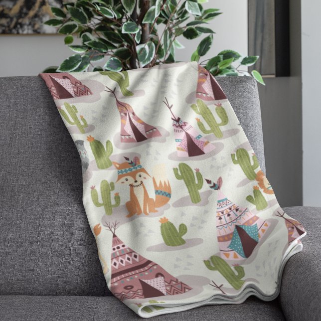 Cobertor Sherpa Padrões Sem Costura para Americanos nativos Tribai (Criador carregado)