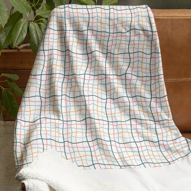 Cobertor Sherpa Padrões sem costura que atravessam linhas de porta (Seamless Pattern Crossing Doodle Lines Sherpa Blanket)