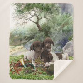 Cobertor Sherpa Pãezinhos bonitos de Pointer Shorthired Alemães