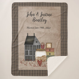 Cobertor Sherpa Página Inicial da Saltbox Primitiva