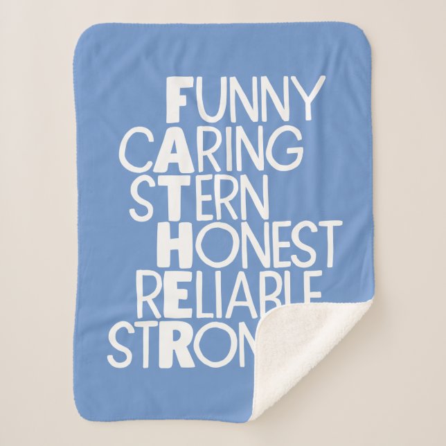 Cobertor Sherpa Pai Atribui a Arte em Palavra Cruzada (Frente)