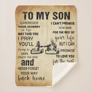 Cobertor Sherpa Pai De Corrida Para O Meu Filho Do Presente Do Pai