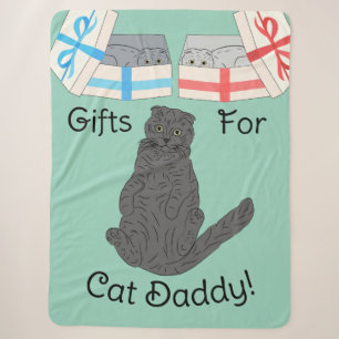 Cobertor Sherpa Pai de gato presente Sherpa Blanket