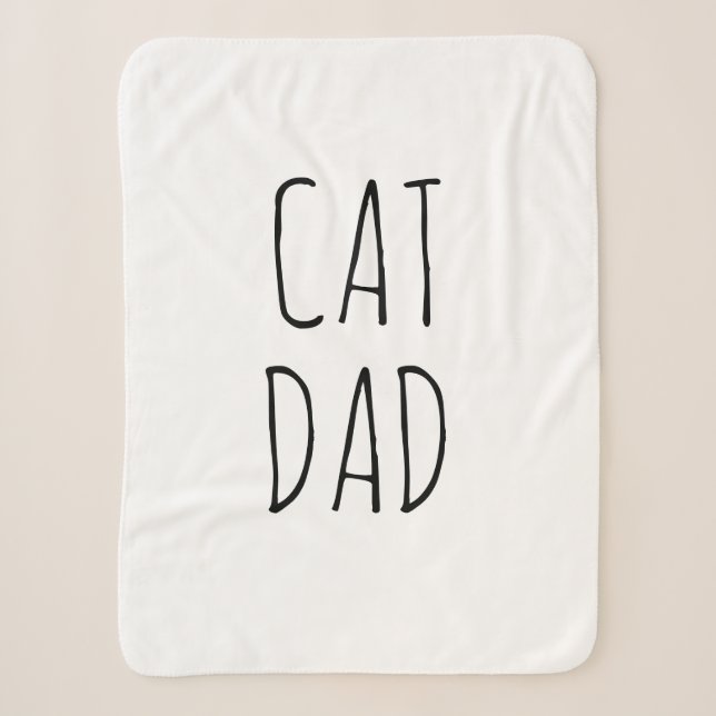 Cobertor Sherpa "Pai de Gato" Simples Farmhouse Moderno (Frente)
