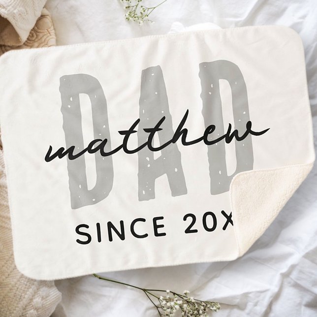 Cobertor Sherpa Pai Desde o 20XX moderno e simples pré-disquete (Criador carregado)