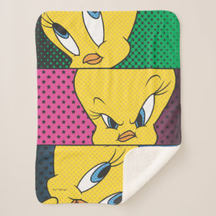 Cobertor Sherpa Painéis Comic Tweety