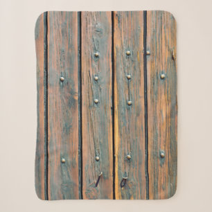 Cobertor Sherpa Painel de madeira marrom