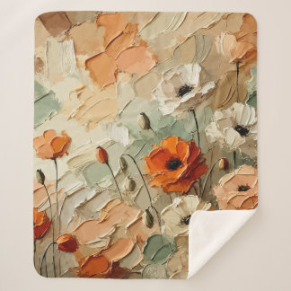 Cobertor Sherpa Painterly Bloomscape