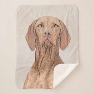 Cobertor Sherpa Painting Vizsla - Arte de Cachorro Original