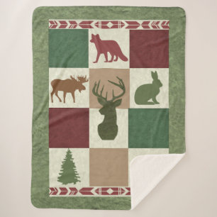 Cobertor Sherpa País Lodge Animal Blanket