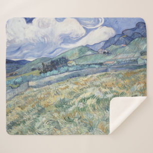 Cobertor Sherpa Paisagem atrás de São Paulo Vincent van Gogh