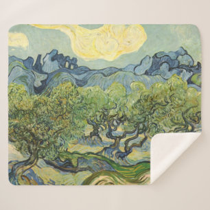 Cobertor Sherpa Paisagem com Olive Vincent Willem van Gogh