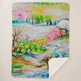 Cobertor Sherpa Paisagem de Aquarela 2