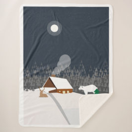 Cobertor Sherpa Paisagem de inverno