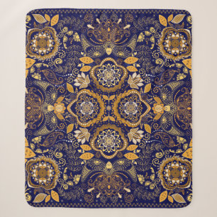 Cobertor Sherpa Paisley Elegance: Padrão de Design têxtil