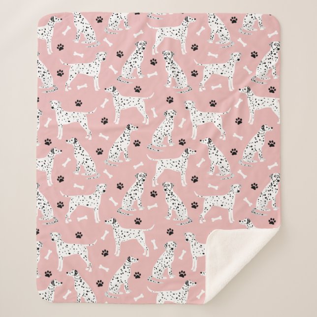 Cobertor Sherpa Palangres Dalmáticos e Ossos Sherpa Blanket (Frente)