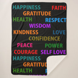Cobertor Sherpa Palavras positivas