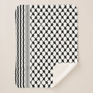 Cobertor Sherpa Palestino Hatta Keffiyeh Kufiya Folk (2 Padrão)