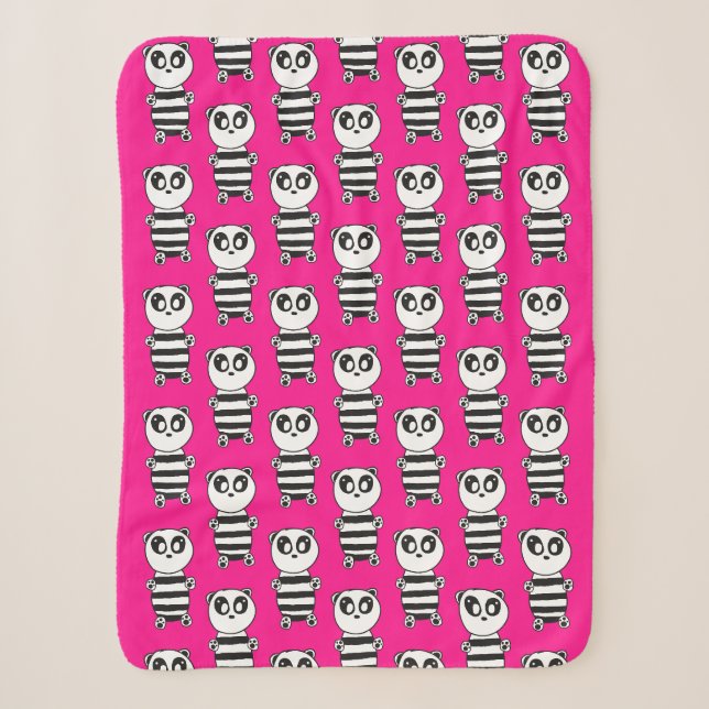 Cobertor Sherpa Panda Crianças (Frente)