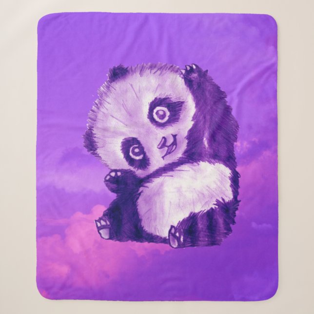 Cobertor Sherpa Panda engraçada (Frente)