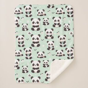 Cobertor Sherpa Panda Playful