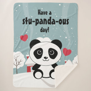 Cobertor Sherpa Panda urso neve fofo crianças kawaii animação a
