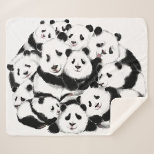 Cobertor Sherpa Pandas - Pandemia - Grandes Abraços - Coleção d