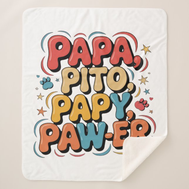 Cobertor Sherpa Papa Pito Pappy Pawer (Frente)