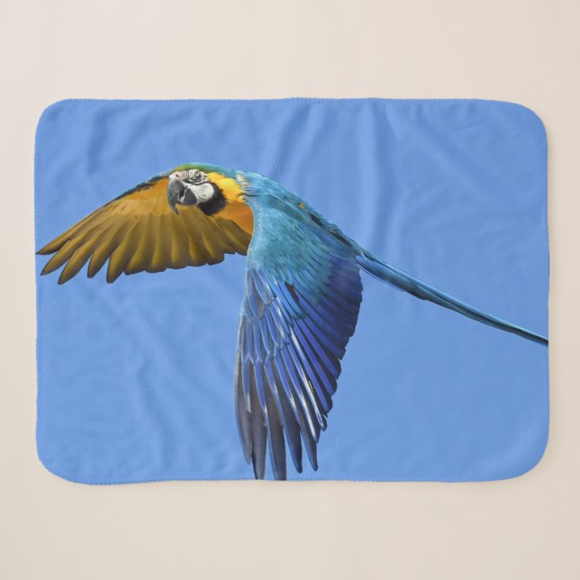 Cobertor Sherpa Papagaio Pequeno (Frente (Horizontal))