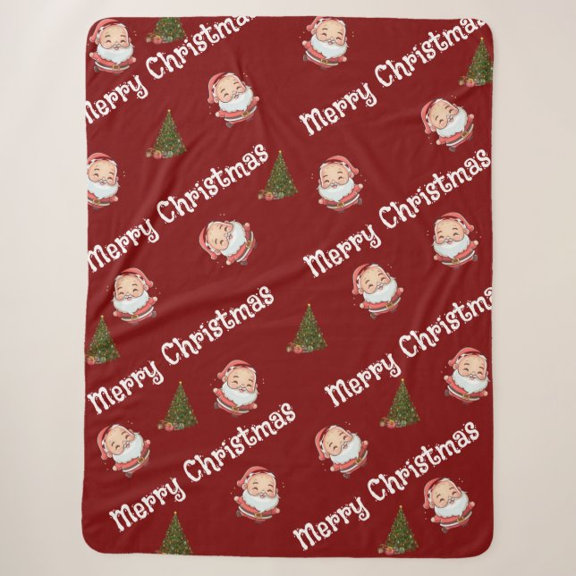 Cobertor Sherpa Papai Noel  (Frente)