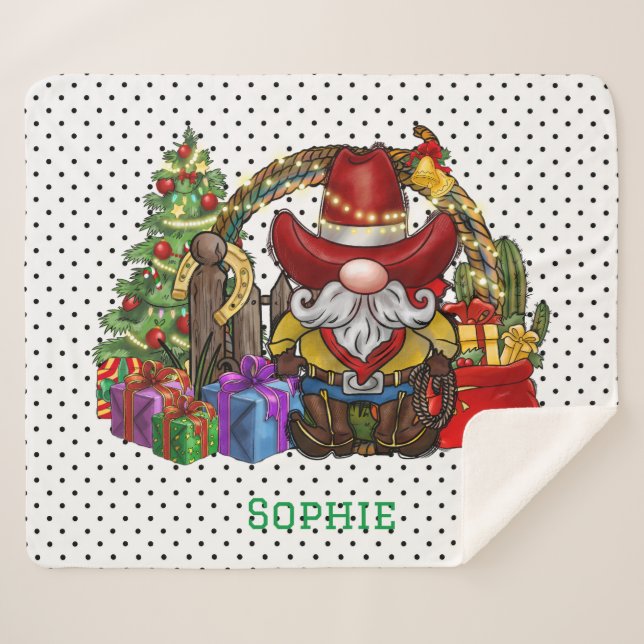 Cobertor Sherpa Papais noeis de cowboy (Frente (Horizontal))