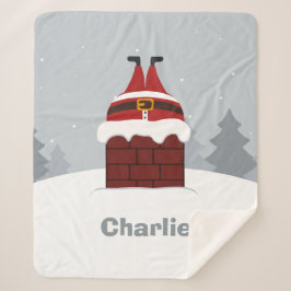 Cobertor Sherpa Papais noeis Enroscados Engraçados com nome person