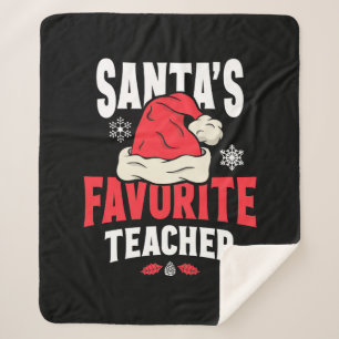 Cobertor Sherpa Papais noeis Favoritos Professor Natal Santa Hat