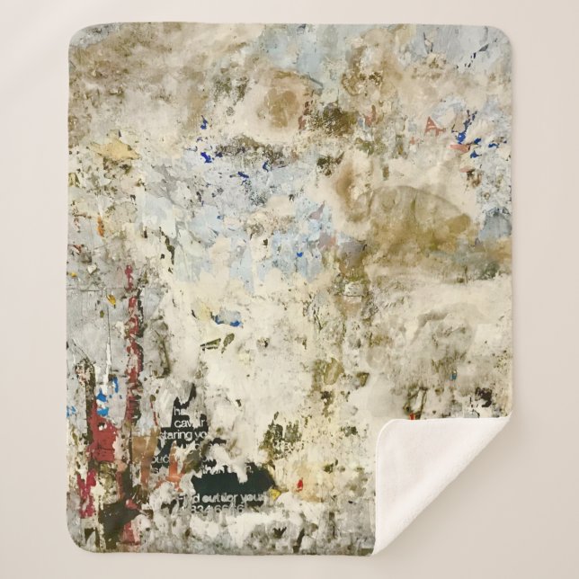 Cobertor Sherpa Papel de parede castanho e vermelho (Frente)