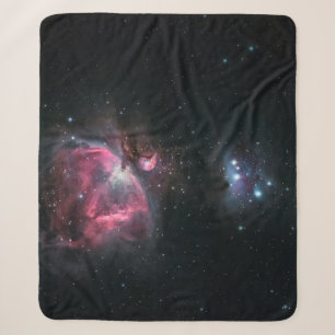 COBERTOR SHERPA PAPEL DE PAREDE DIGITAL NEBULA PRETO E PURO