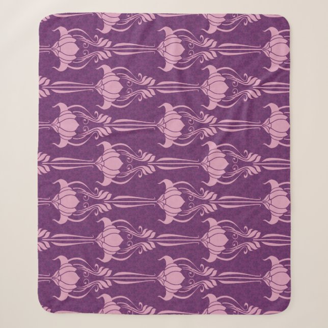 Cobertor Sherpa Papel de parede flexível - Design violeta rosa (Frente)