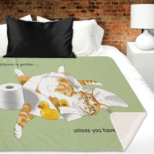 Cobertor Sherpa Papel higiênico de gengibre de laranja