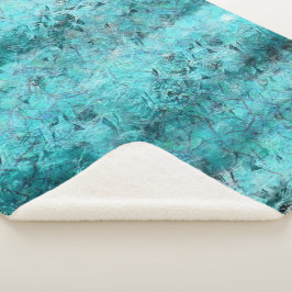 Cobertor Sherpa Papel néon azul amassado