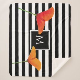 Cobertor Sherpa Papoila Negra Chic Monograma