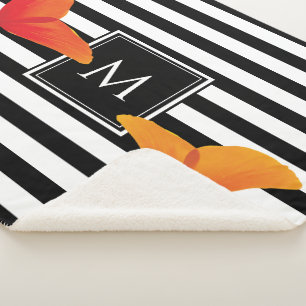 Cobertor Sherpa Papoila Negra Chic Monograma