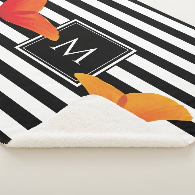 Cobertor Sherpa Papoila Negra Chic Monograma (3/4)